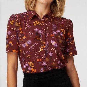 Nocturnal Garden moth mushroom Princess Highway ModCloth top